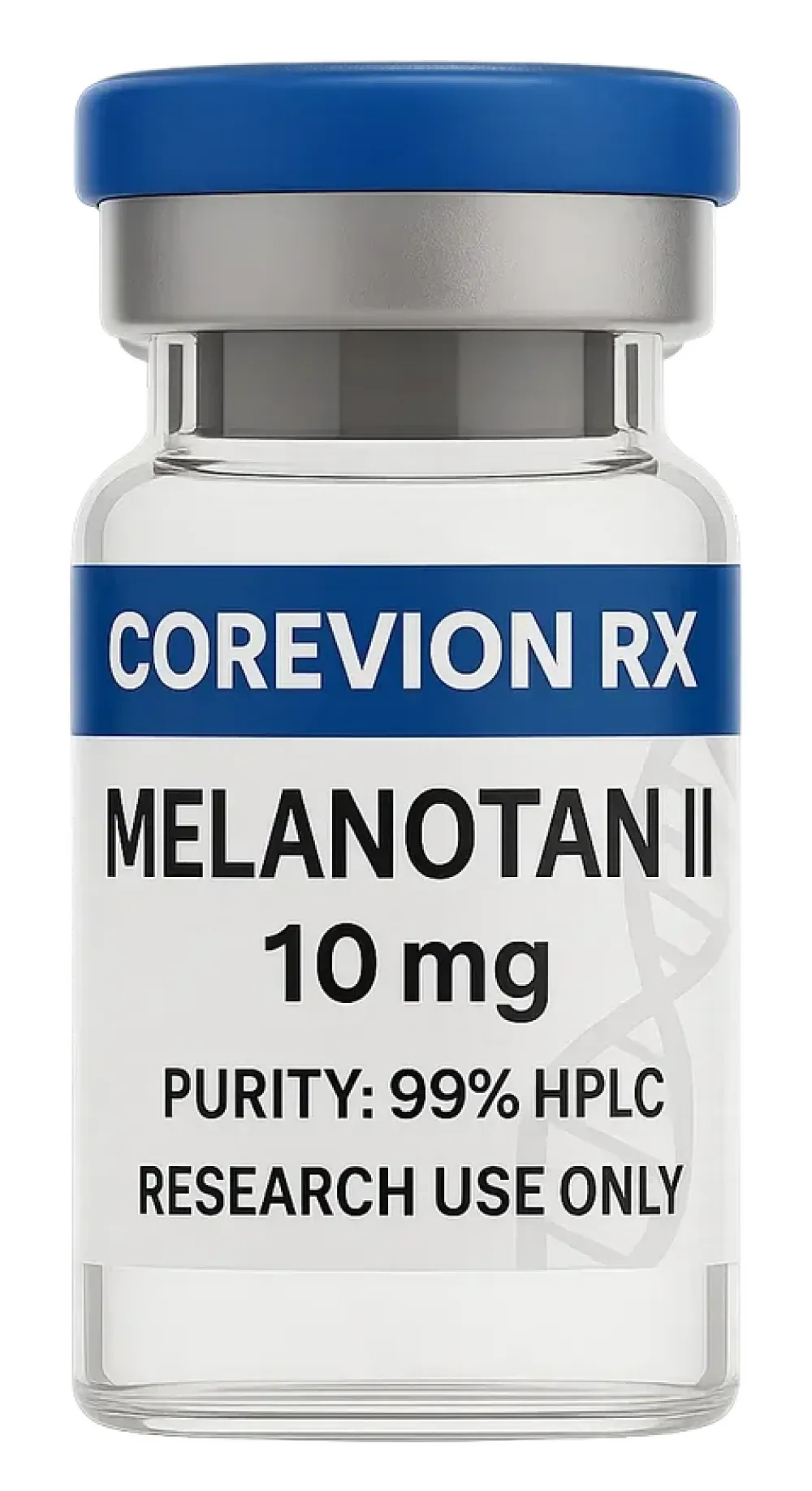 COREVION RX Melanotan II 10mg research vial with 99% HPLC purity