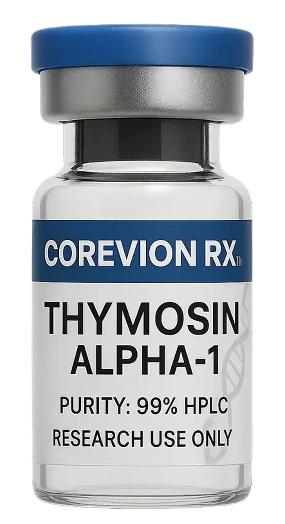 COREVION RX Thymosin Alpha-1 research vial with 99% HPLC purity